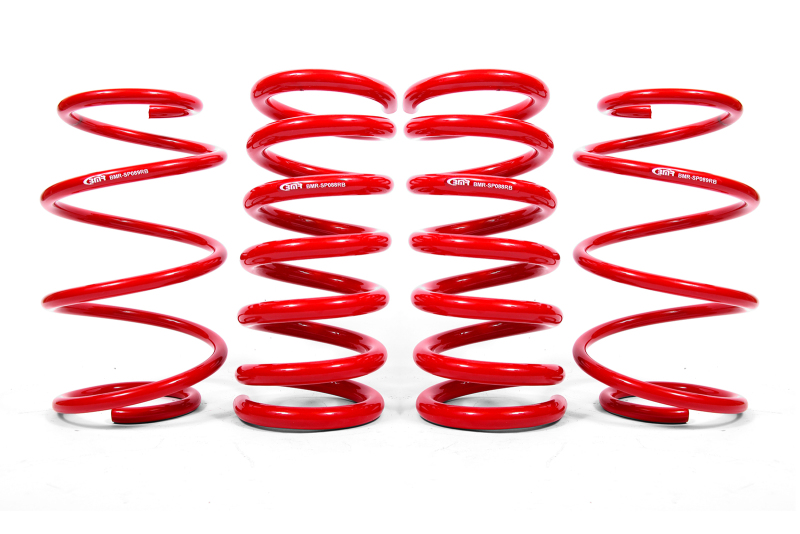 Ford Mustang Lowering Springs - BMR Suspension - Set Of 4, Drag Version - Red - `15-`23